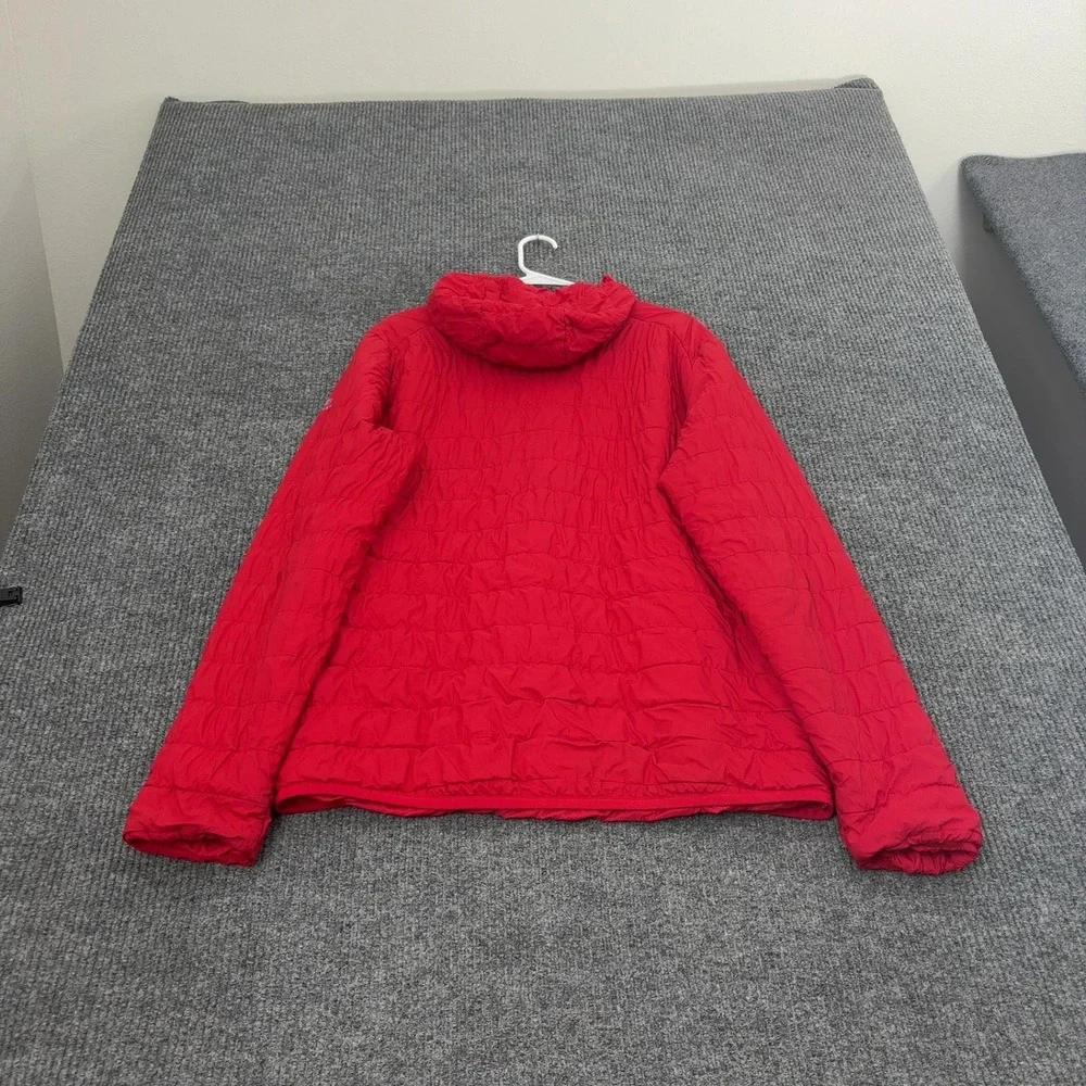 Icebreaker Jacket Mens XL Red Merino Wool Quilted Hooded Puffer Gorpcore Outdoor